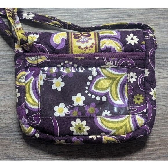 Stephanie Dawn Mini Crossbody Bag Catalina Pattern Made in USA Purple/Yellow - Picture 6 of 6